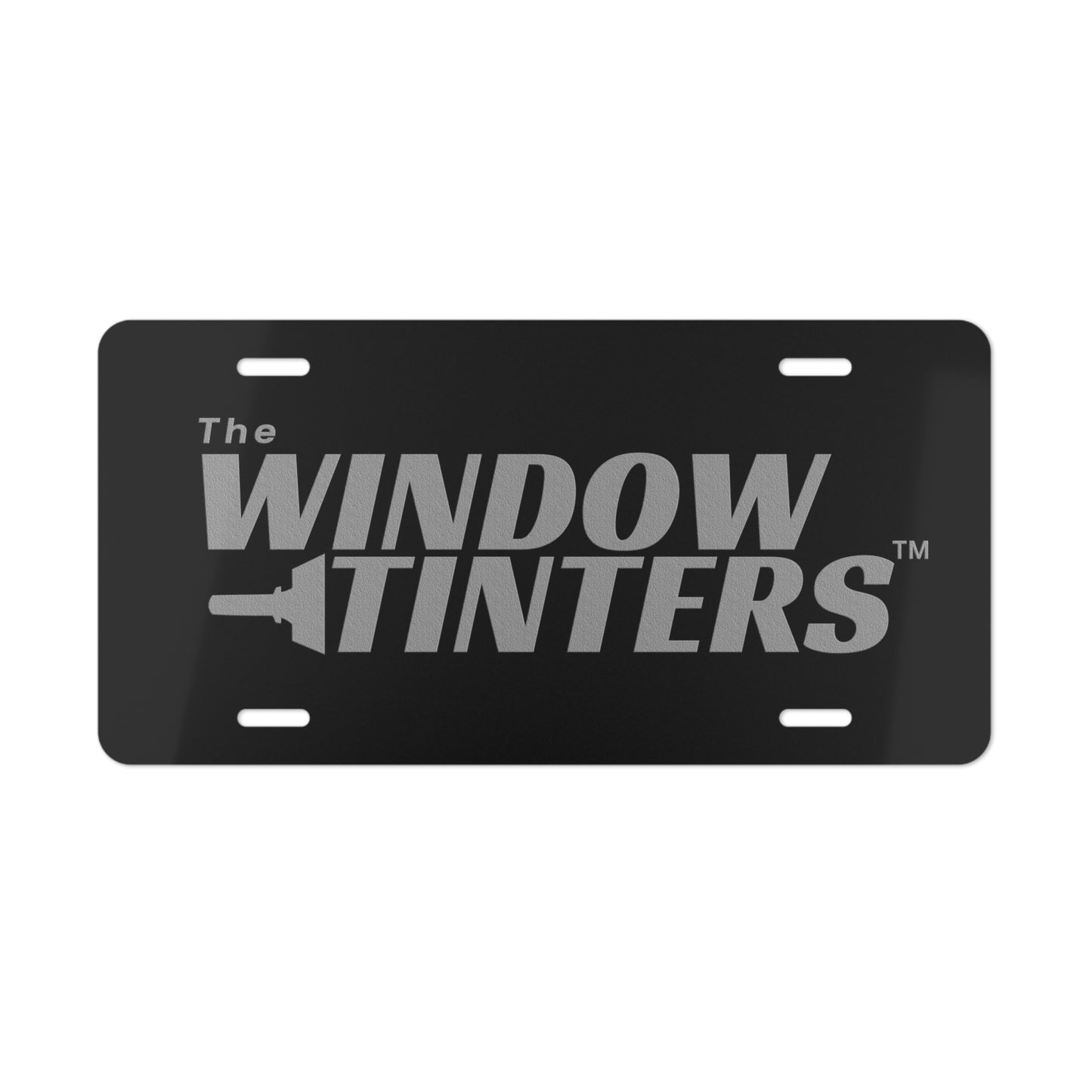 The Window Tinters Plate (Grey Words)