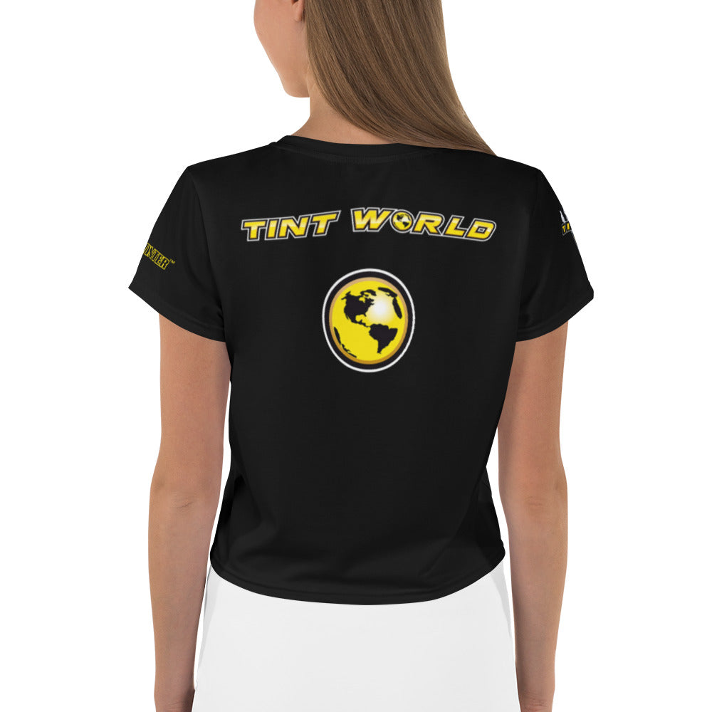 Tint World Black & Yellow Crop Tee by PRO Tinter (Special Design)