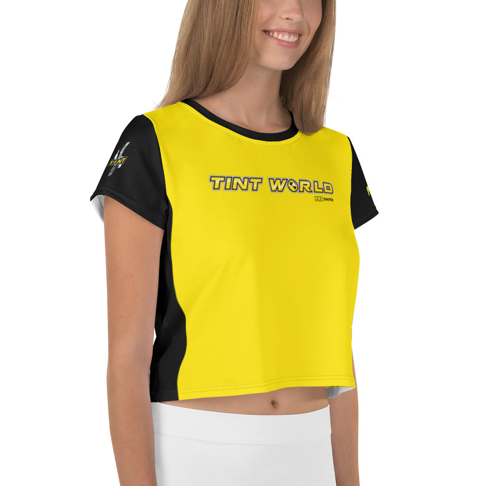 Tint World Black & Yellow Crop Tee by PRO Tinter (Special Design)