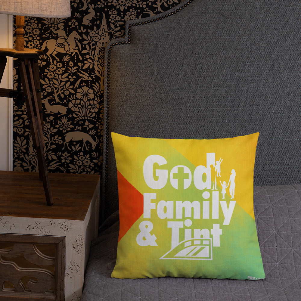 GOD, Family & Tint Premium Pillow