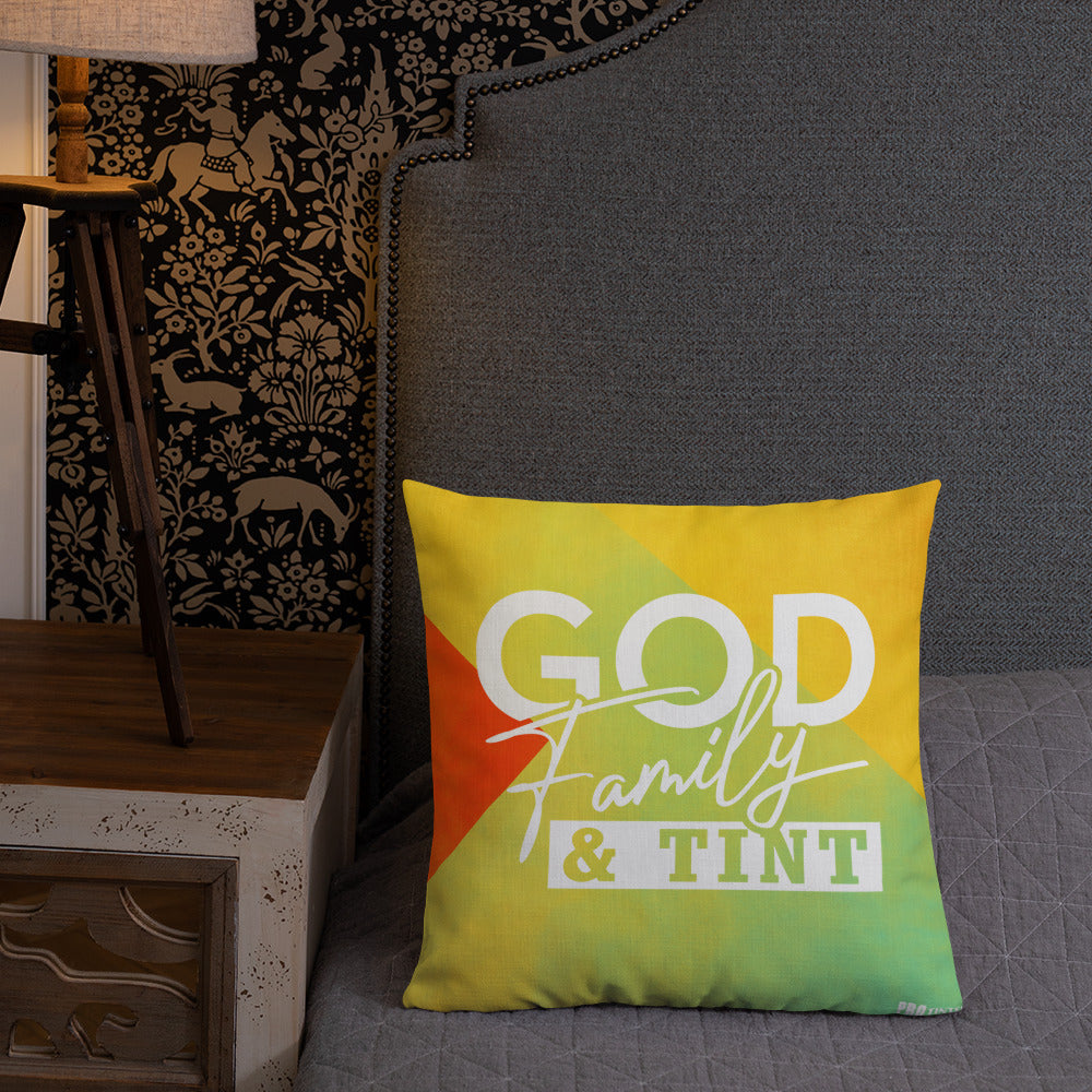 GOD, Family & Tint Premium Pillow