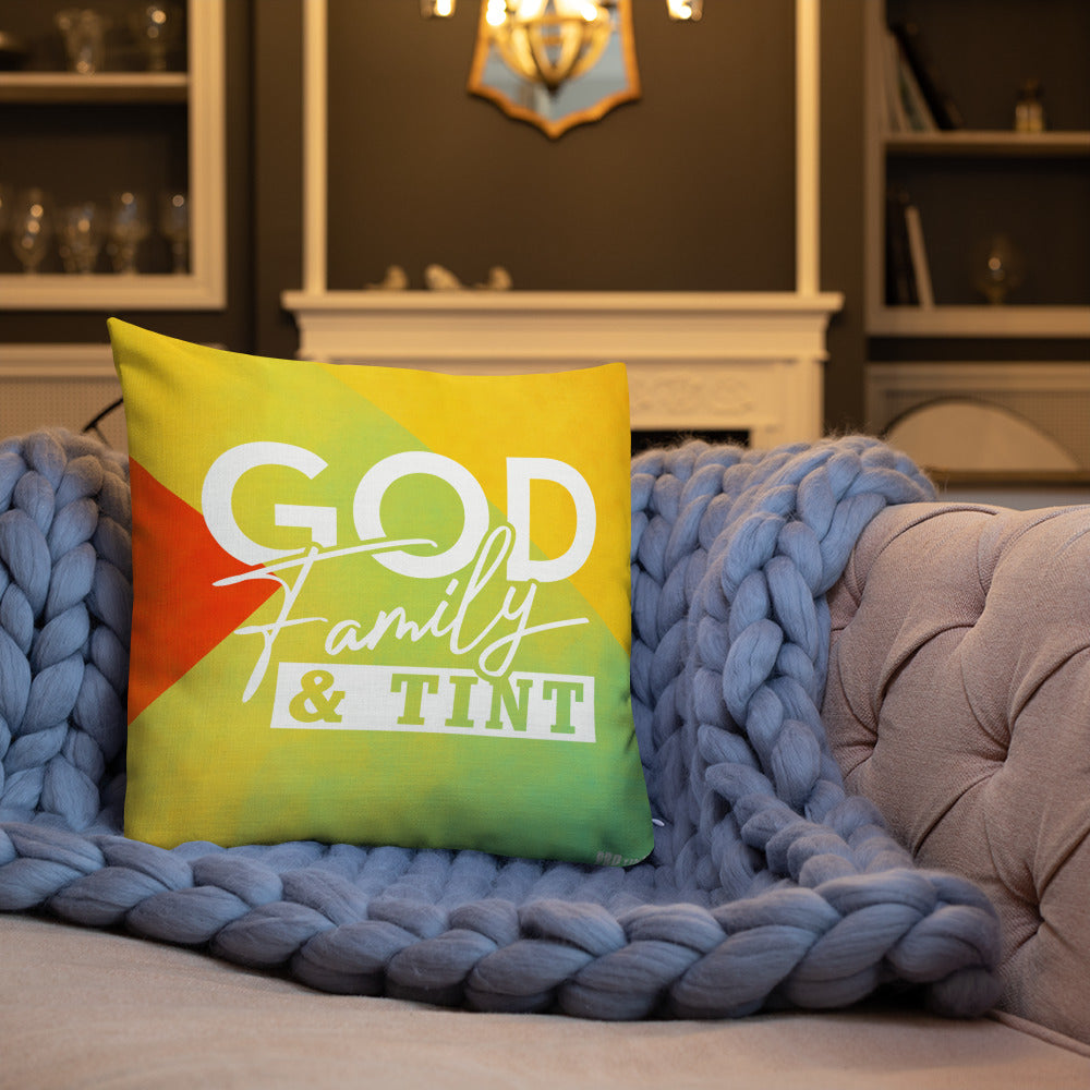 GOD, Family & Tint Premium Pillow