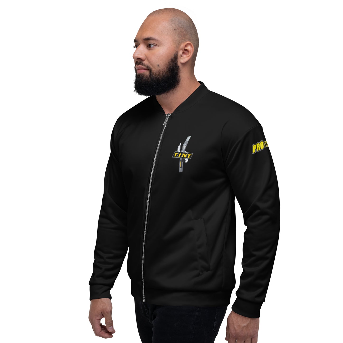 TINT with OLFA by Pro Tinter (Black) Unisex Bomber Jacket