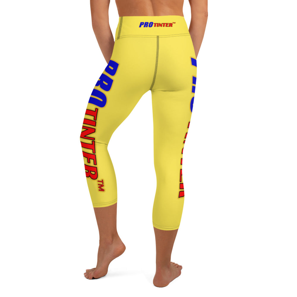 Pro Tinter Yellow Pro Tex Capri Leggings (Special Design)