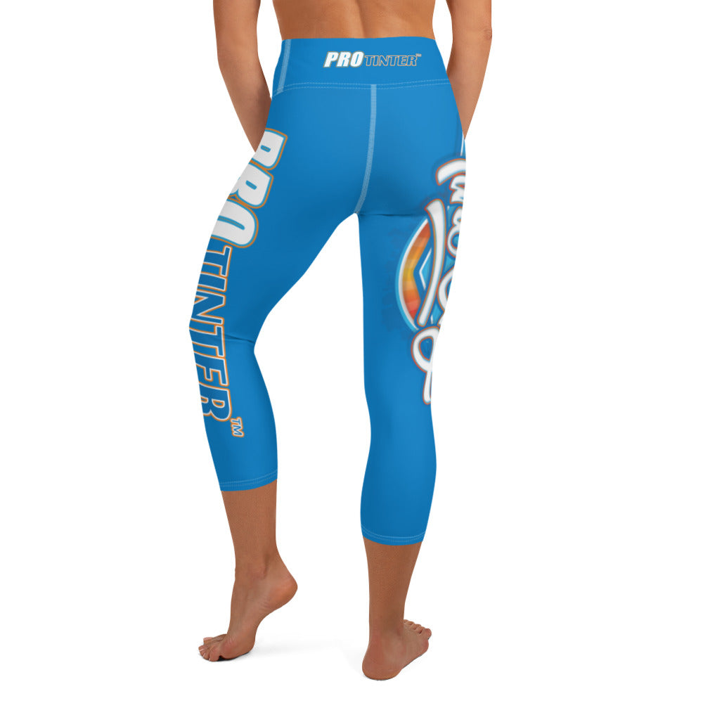 Tint City Ocean Blue Capri Leggings by PRO Tinter (Special Design)