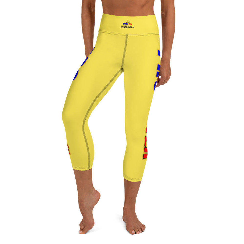 Pro Tinter Yellow Pro Tex Capri Leggings (Special Design)