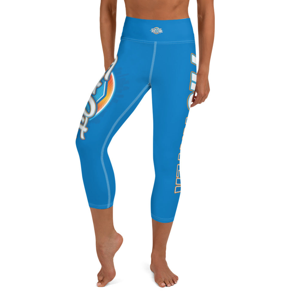 Tint City Ocean Blue Capri Leggings by PRO Tinter (Special Design)