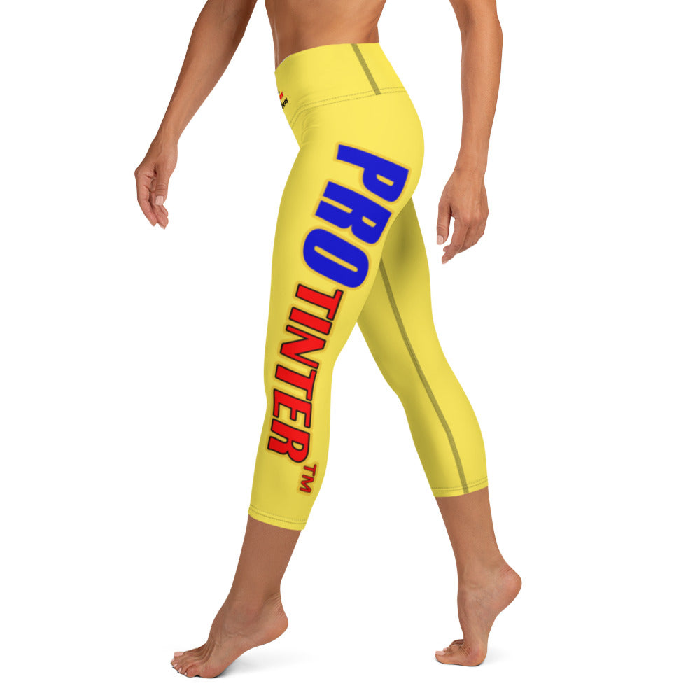 Pro Tinter Yellow Pro Tex Capri Leggings (Special Design)