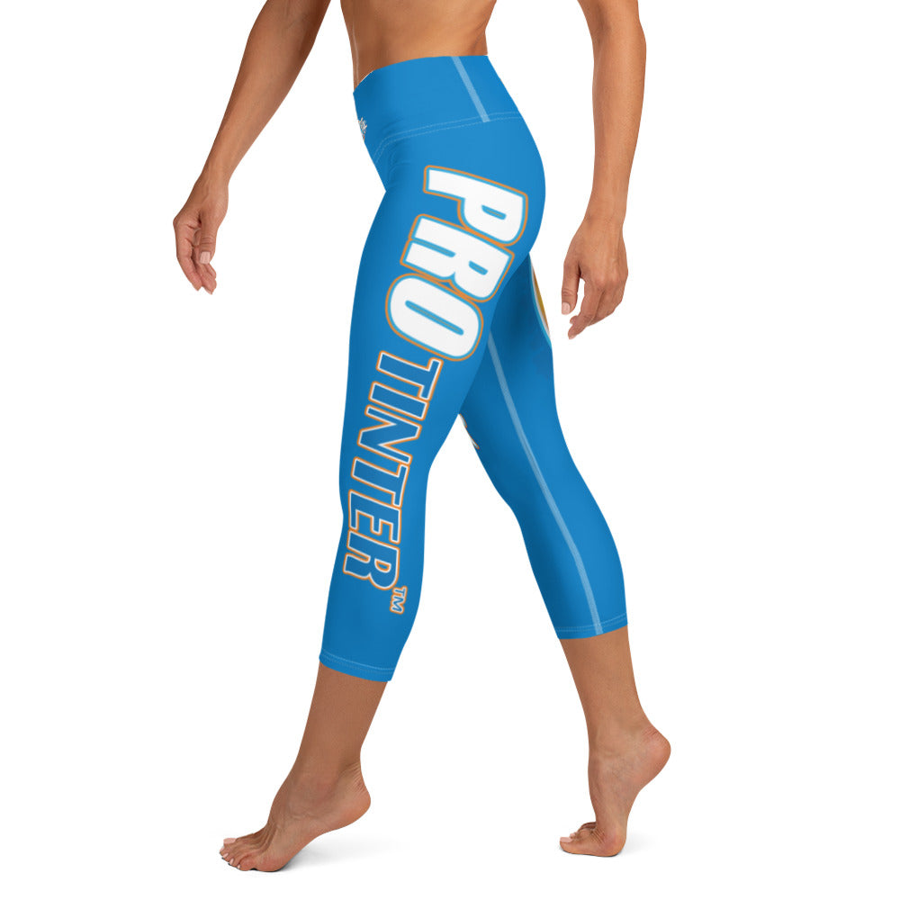 Tint City Ocean Blue Capri Leggings by PRO Tinter (Special Design)