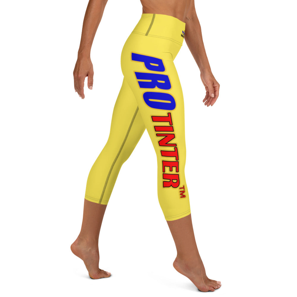 Pro Tinter Yellow Pro Tex Capri Leggings (Special Design)