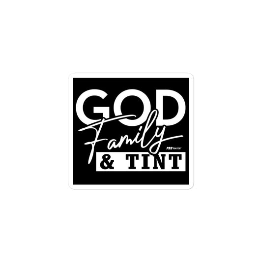 GOD, Family & Tint Bubble-free stickers