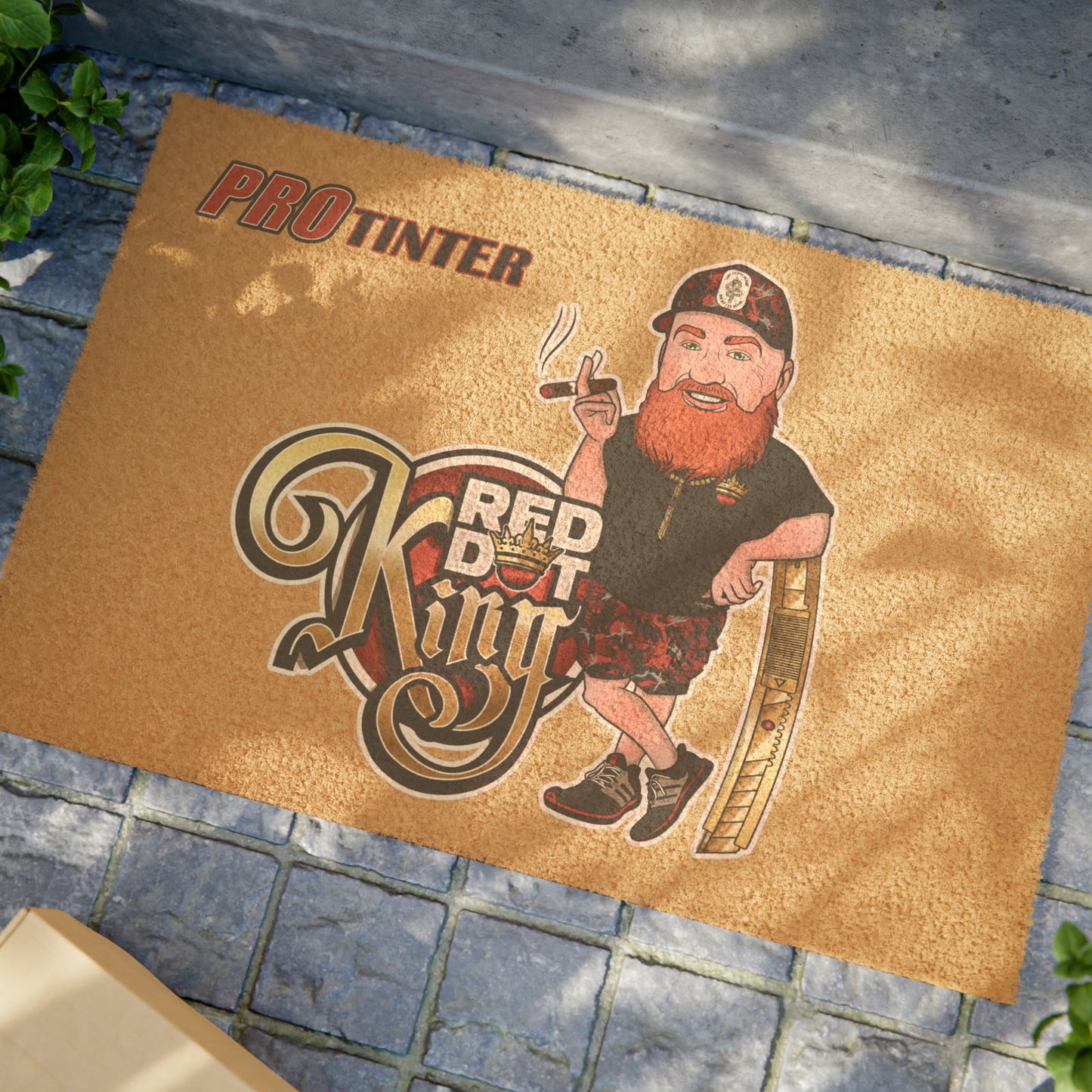 Red Dot King Doormat