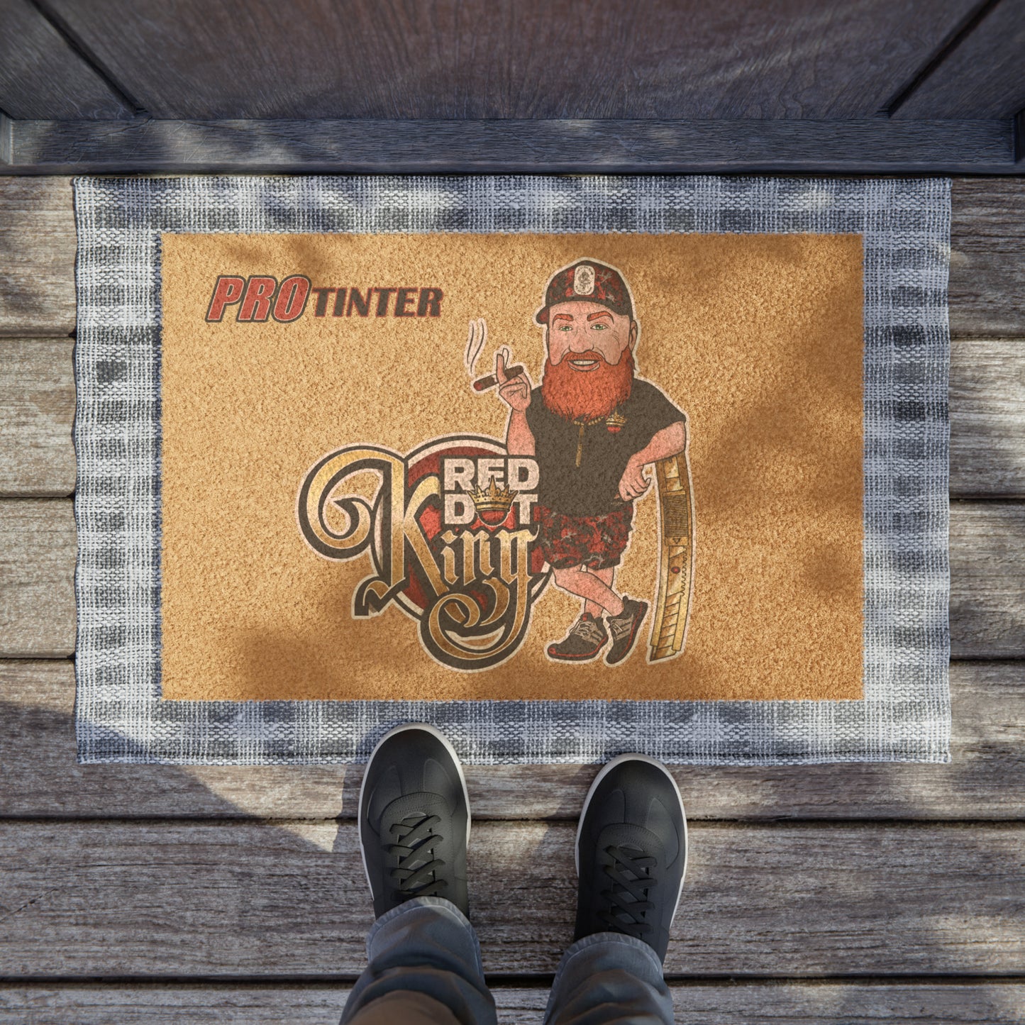 Red Dot King Doormat