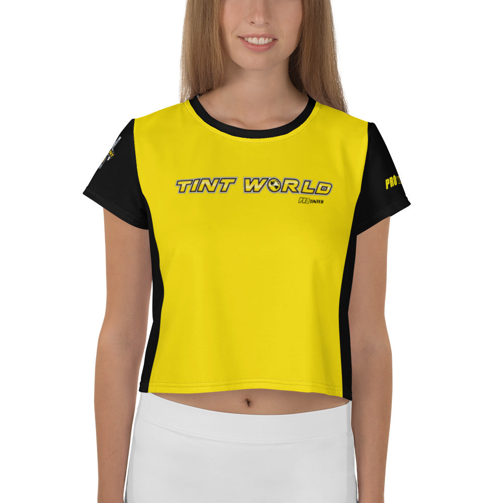 Tint World Black & Yellow Crop Tee by PRO Tinter (Special Design)