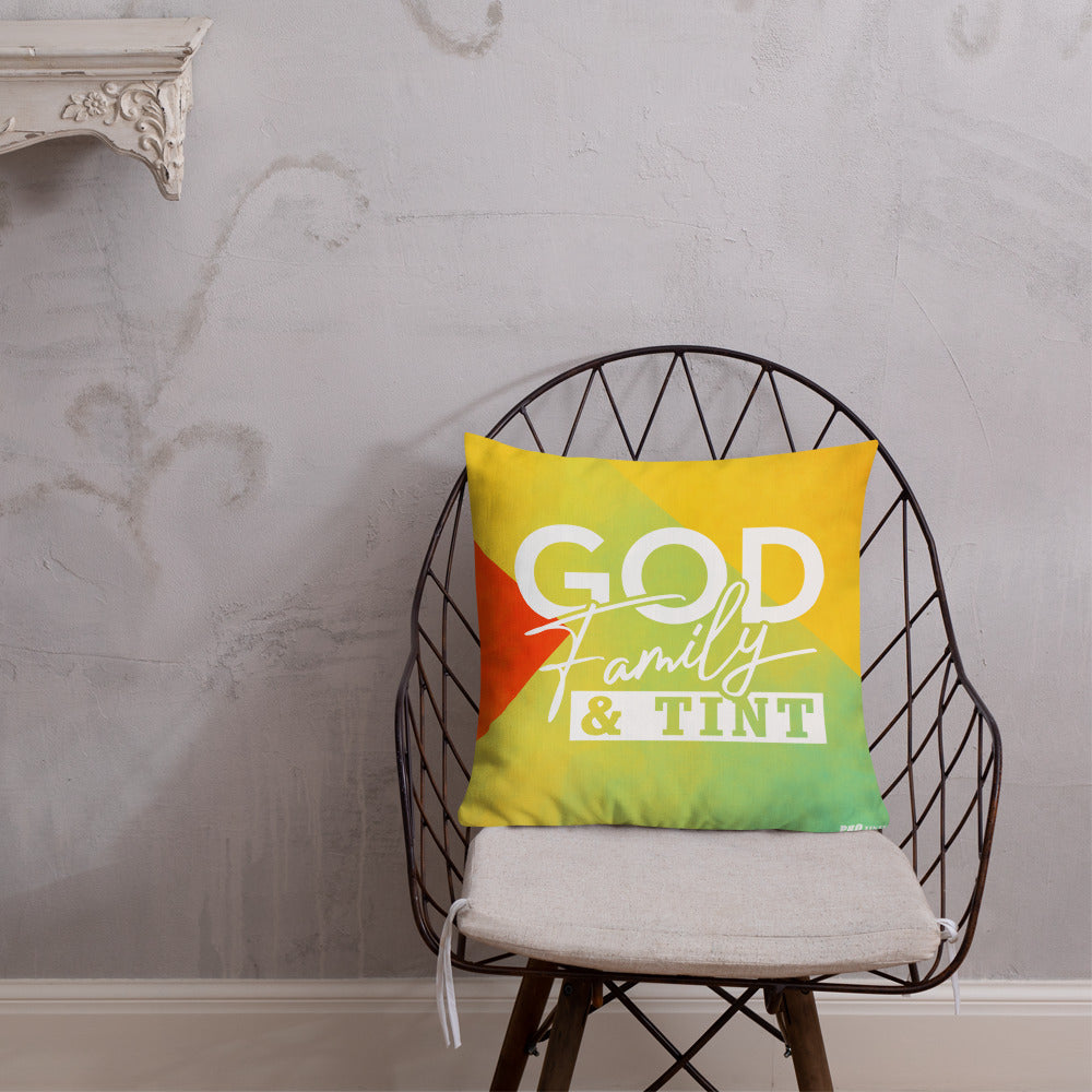 GOD, Family & Tint Premium Pillow