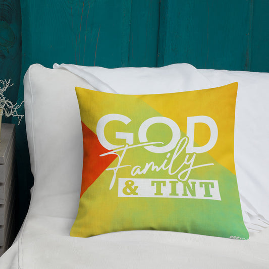 GOD, Family & Tint Premium Pillow