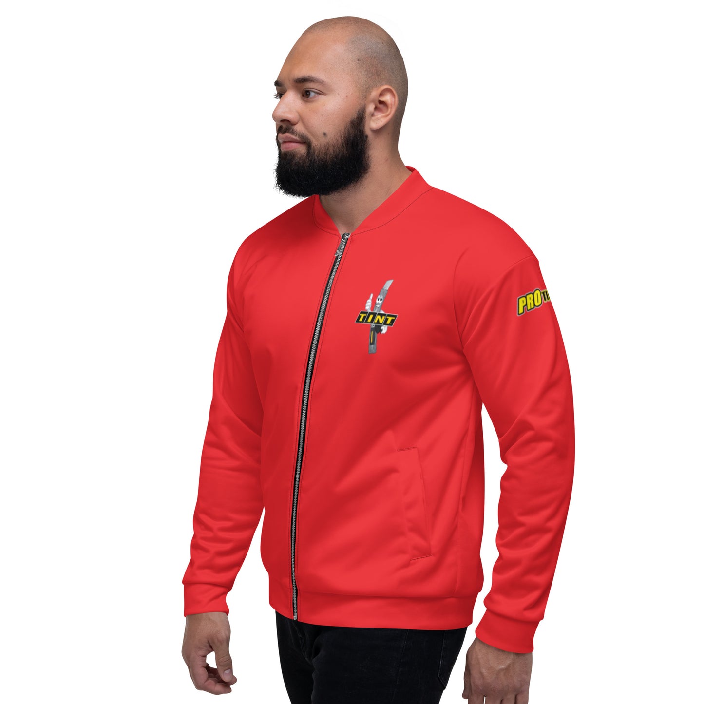 TINT with OLFA by Pro Tinter (RED) Unisex Bomber Jacket
