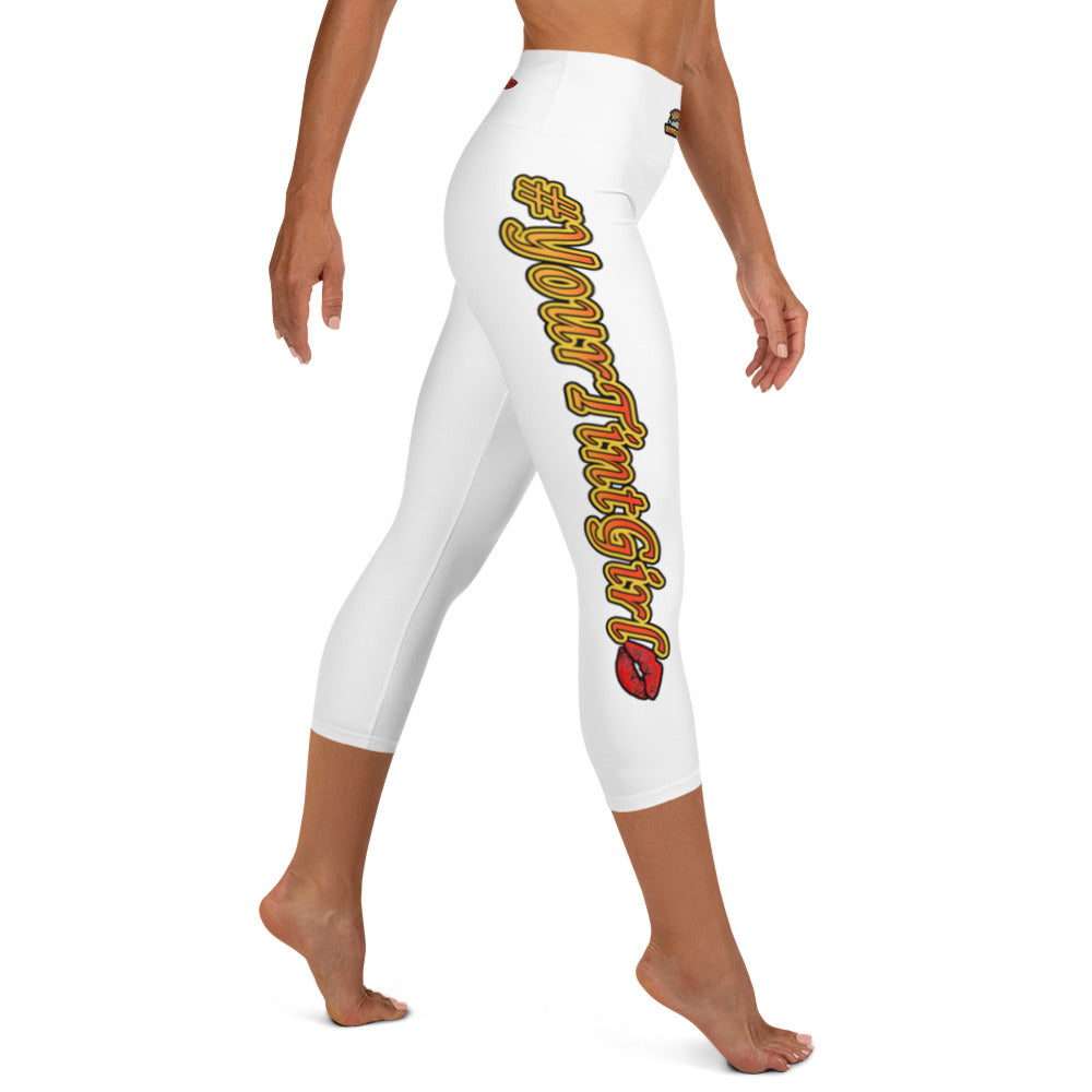 Your Tint Girl -White- Capri Leggings (Special Design)
