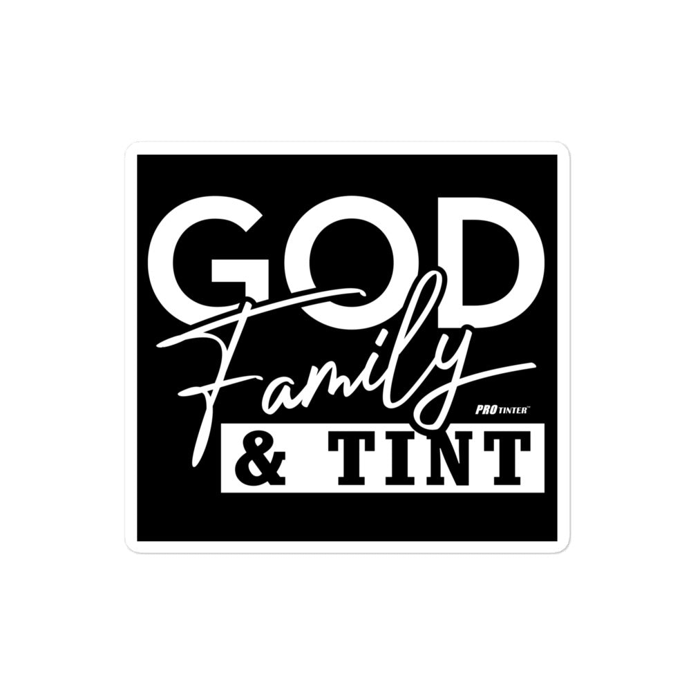 GOD, Family & Tint Bubble-free stickers